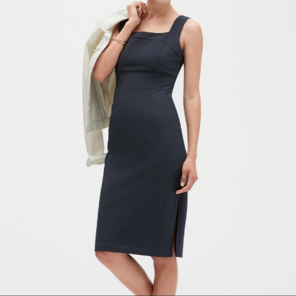 Banana Republic stretch sheath midi dress/NWOT